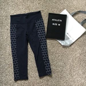 Athleta High Rise Eyelet Chatarunga Capri